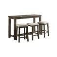 thumbnail image 2 of Picket House Furnishings Stanford Ensemble Polyvalent de Table de Bar en Bois, Gris, 2 of 20