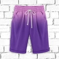 thumbnail image 2 of Plebaso Men's Stylish Shorts Gradient Color Summer Beach Shorts Drawstring Casual Knee Length Shorts, 2 of 3