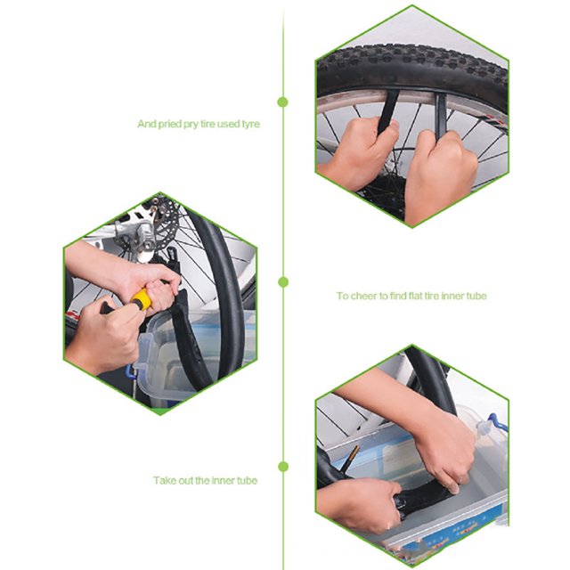 48PCS Bike Tire Patch with Rubber Quick Repair for Mountain Bike Road Bike Durable Material 48 Patches