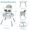 thumbnail image 2 of Gymax 6 in 1 Baby High Chair Infant Activity Center w/ Height Adjustment, 2 of 10