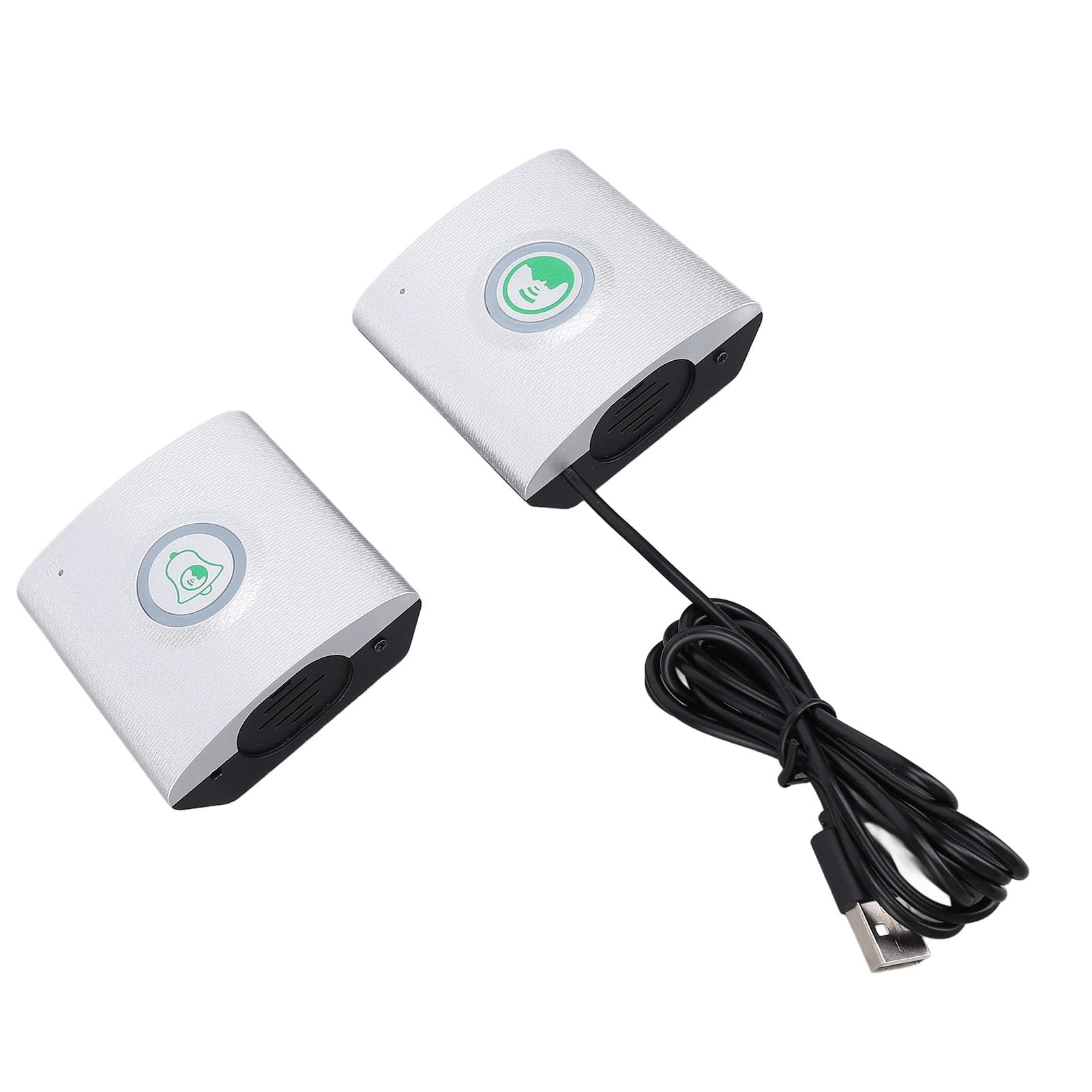 Sonnette, Sonnette Intercom à 2 Voies pour la Maison Noir,Blanc,Argent