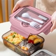 thumbnail image 2 of Birdeem Bento Box Lunch Containers Lunch Container Plastic Lunch Containers with Lids Insulated and Sealed Portable Compartmented Lunch Box for Students and Office Workers That Can Be Microwaved, 2 of 12