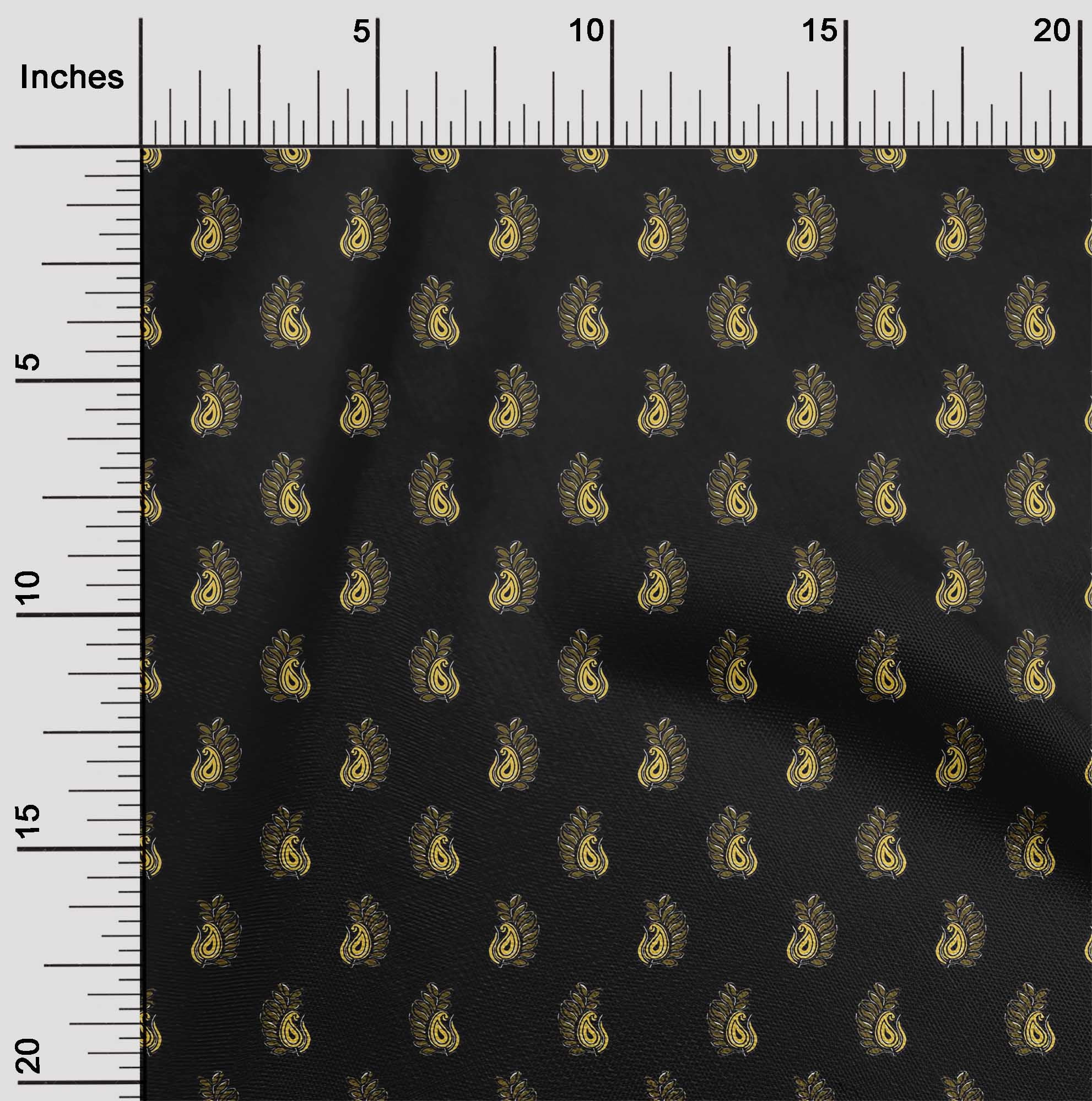 oneOone Viscose Chiffon Fabric Paisley Block Print Fabric By Yard 42 Inch Wide