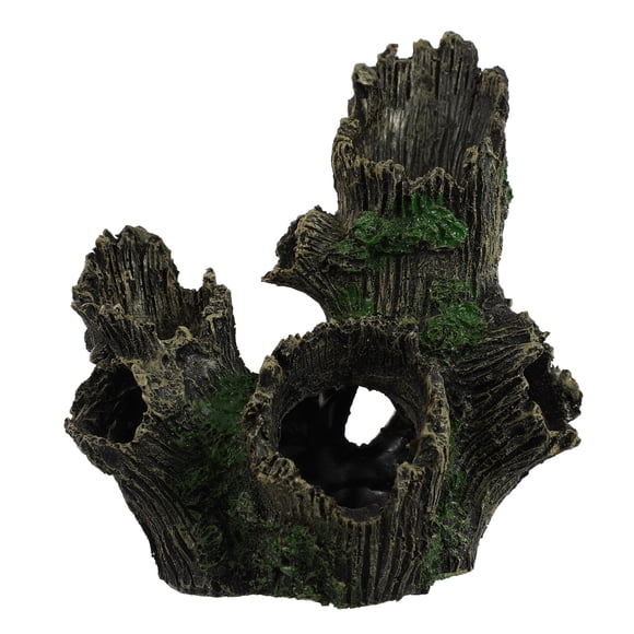 Shisuyan Aquarium Resin Decoration Fish Play Tree House Hole Cave Decor For Fish Tank