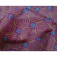 thumbnail image 4 of oneOone Silk Tabby Fabric Diamond & Circle Block Print Fabric BTY 42 Inch Wide, 4 of 4