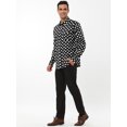 thumbnail image 4 of INSPIRE CHIC Chemise Habillée Ajustée pour Homme à Pois Imprimés à Manches Longues Boutonnée, 4 of 6