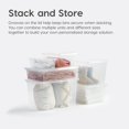 thumbnail image 4 of L Storage Box Stackable - Plastic Bin with Lid Organizing Containers Clear, 4 of 10