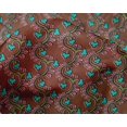 thumbnail image 4 of oneOone Silk Tabby Fabric Spiral & Floral Block Print Fabric BTY 42 Inch Wide, 4 of 4