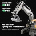 thumbnail image 2 of Remote Control Excavator, 11 Channel RC Construction Vehicle Toys, Rechargeable RC Engineering Car Gifts for Kids, 2 of 10
