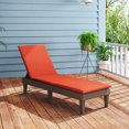thumbnail image 2 of Costway Patio Lounge Chair Recliner Chair with 3-Position Adjustable Backrest & Cushion Orange, 2 of 8