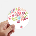 thumbnail image 1 of Autocollant Mural Rond pour Dessin de Fleurs et d'Oiseaux, Étiquette pour Ordinateur Portable, 1 of 1