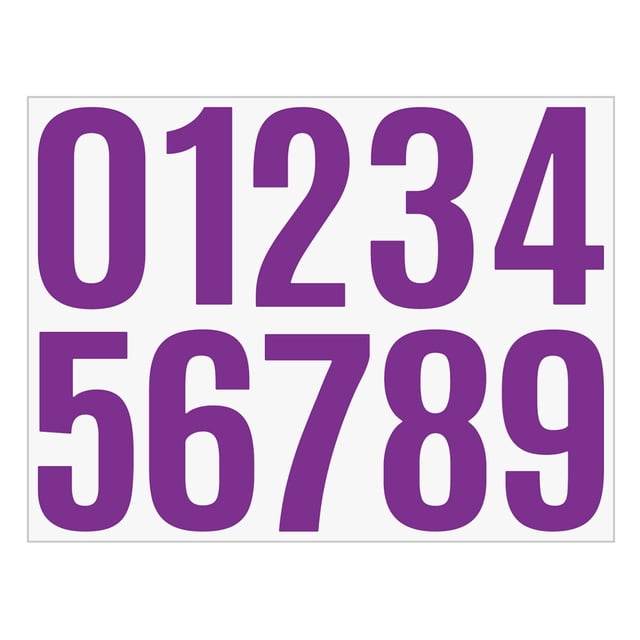 4 Inch Large Size Number Stickers, 1 Sheet Self Adhesive House Numbers for Mailbox, Trash Cans - Waterproof Vinyl Numbers Sticker, for Easy Backing Peeling, Bold and Easy-to-Read House Number Labels