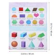 thumbnail image 4 of Children Early Education Wall Map Self-adhesive 2D and 3D Shapes Chart Kids English Learning Poster (30x40cm), 4 of 8