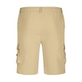 thumbnail image 2 of Plebaso Summer Mens Cargo Shorts Elastic Waist Drawstring Work Outdoor Shorts Lightweight Hiking Shorts, 2 of 5