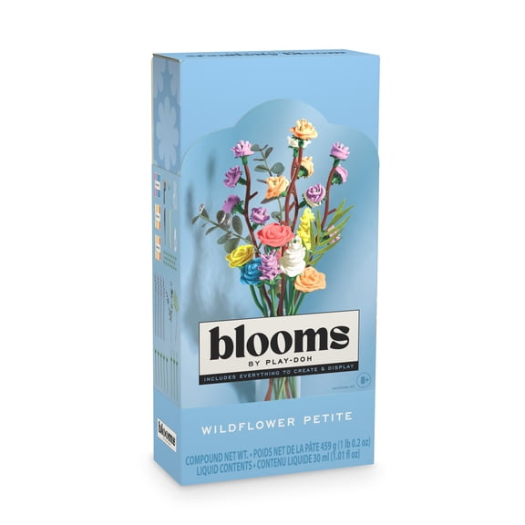 Blooms by Play-Doh Wildflower Petite Flower Bouquet Making Kit, Floral Crafts for Adults & Teens, DIY Relaxing Home Décor Set