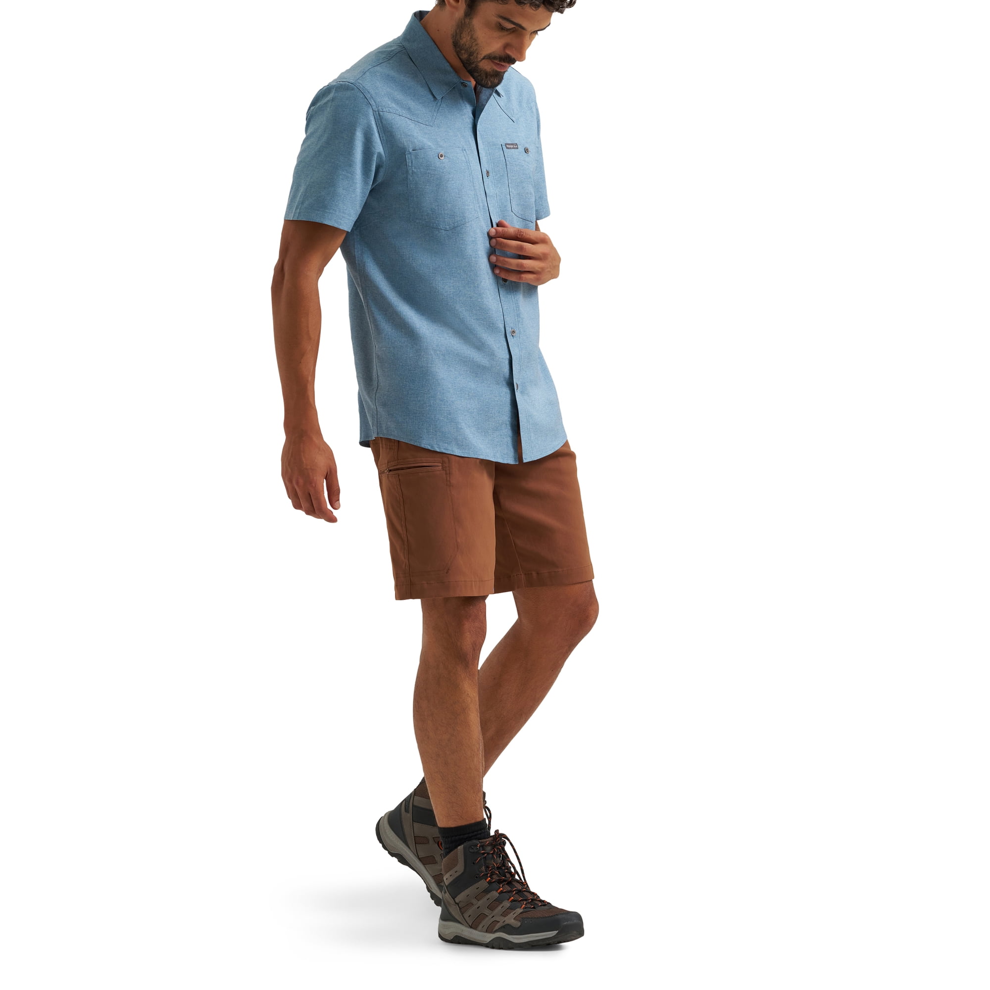 Wrangler® Men's Western Inspired Short Sleeve Single Pocket Shirt