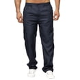 thumbnail image 2 of Pantalon Décontracté Homme Male Versatile All Season Cargo Pants Multi Pocket Zip Button Hem Solid Color Plus Size Trousers Men's Jogging Pants Navy XL, 2 of 4