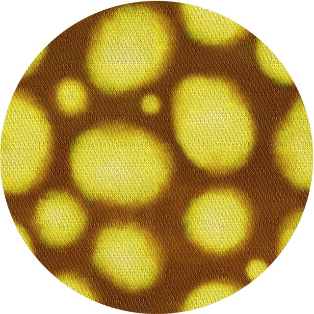 Ahgly Tapis Rond Lavable en Machine Intérieur Transitionnel Jaune, 8 Pieds Rond