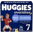 thumbnail image 1 of Huggies Overnites Nighttime Baby Diapers, Size 7 (41+ lbs), 36 Count, 1 of 9