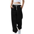 thumbnail image 1 of Birdeem Women Fashion Color Blocked Printed Drawstring Pants, 1 of 5