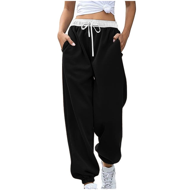 Birdeem Women Fashion Color Blocked Printed Drawstring Pants