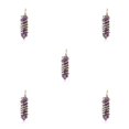 thumbnail image 1 of yingyy Wire Wrapped Charm Hanging Pendant Colorful Exquisite Crystal Crafting Necklace Keychains Earrings Accessories Amethyst 5Set, 1 of 6