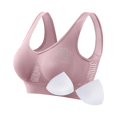 thumbnail image 2 of Women's Rhinestone Sports Bra - Hollow Back Design w/ Wide Strap Support | Anti-Sagging Wireless Bra for Workouts & Mature Figures, 2 of 4