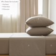 thumbnail image 2 of Bedding Sheet Set Washed Cotton Linen Like Textu Breathable Durable Soft Comfy (Dark Orange Queen), 2 of 6