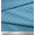 thumbnail image 2 of Soimoi Blue Viscose Chiffon Fabric Triangle Geometric Print Fabric by Yard 42 Inch Wide, 2 of 3