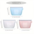 thumbnail image 1 of LOVEVER [Reusable Silicone Food Bags] 3pcs Reusable Silicone Food Storage Bags - Leakproof  Sealable  Gallon Size  Freezer Safe - Kitchen Organization, 1 of 7