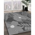 thumbnail image 3 of Ahgly Company Tapis de Zone Carré Transitionnel Gris Canon Lavable en Machine, 8 Pieds Carré, 3 of 7