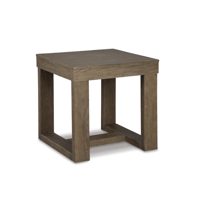 Signature Design by Ashley Cariton Square End Table in Grayish Brown