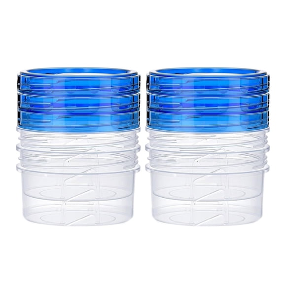 6-Pack 16oz Round Plastic Freezer Storage Containers – Airtight BPA Free Snack Boxes with Screw Lids for Soup, Leftovers, Lunch & Kitchen