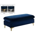 thumbnail image 1 of Meridian Furniture Naomi Navy Velvet Ottoman, 1 of 5