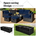 thumbnail image 4 of Costway 8PCS Patio Rattan Furniture Set Storage Table Ottoman Navy cover, 4 of 9