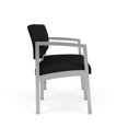 thumbnail image 4 of Lenox Steel Reception Waiting Room Healthcare Loveseat / Silver Steel / Black, 4 of 5