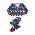 thumbnail image 3 of Ensemble de Pyjamas de Noël pour la Famille Imprimé Elk Manches Longues Col Rond + Pantalon Long Élastique, 3 of 8