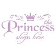 thumbnail image 1 of VogueV Princess Wall Decal - Removable Floral Door Sticker Purple, 1 of 2