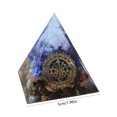 thumbnail image 3 of Crystal Quartz Resin Pyramid Desk Ornament 5cm Natural Stone Decorative Stand for Office Tabletop Zen Decor Gift, 3 of 6
