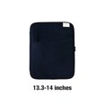 thumbnail image 4 of maskred Tablet Sleeve Bag Shockproof Pouch Multi Pockets Simple Style Notebook Storage Case Charging Cable Organizer Office Dark blue 13.3-14inc, 4 of 6