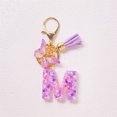thumbnail image 1 of TopLLC Tools&Home Improvement Initial Letter Keychains For Women Tassel Purple Cute Car Keychain For Wallet Backpack Bag A chopper, 1 of 4