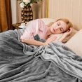 thumbnail image 2 of Electric Heated Blanket, Machine-Washable Flannel Blanket, 62" x 84" Twin Size Heated Throw Blanket with 10 Heat Levels, 8 Hours Auto Off, Overheating Protection, ETL Approved (Gray), 2 of 10