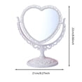 thumbnail image 2 of BKER Heart Shaped Cosmetic Plastic Double Rotatable Lightweight Bathroom & Bedroom, 2 of 6