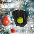 thumbnail image 2 of Colorful Softball Glove Shaped Acrylic Hanging Ornament 8Cm, Sports Theme Christmas Tree Decor For Kids Room, 2 of 4