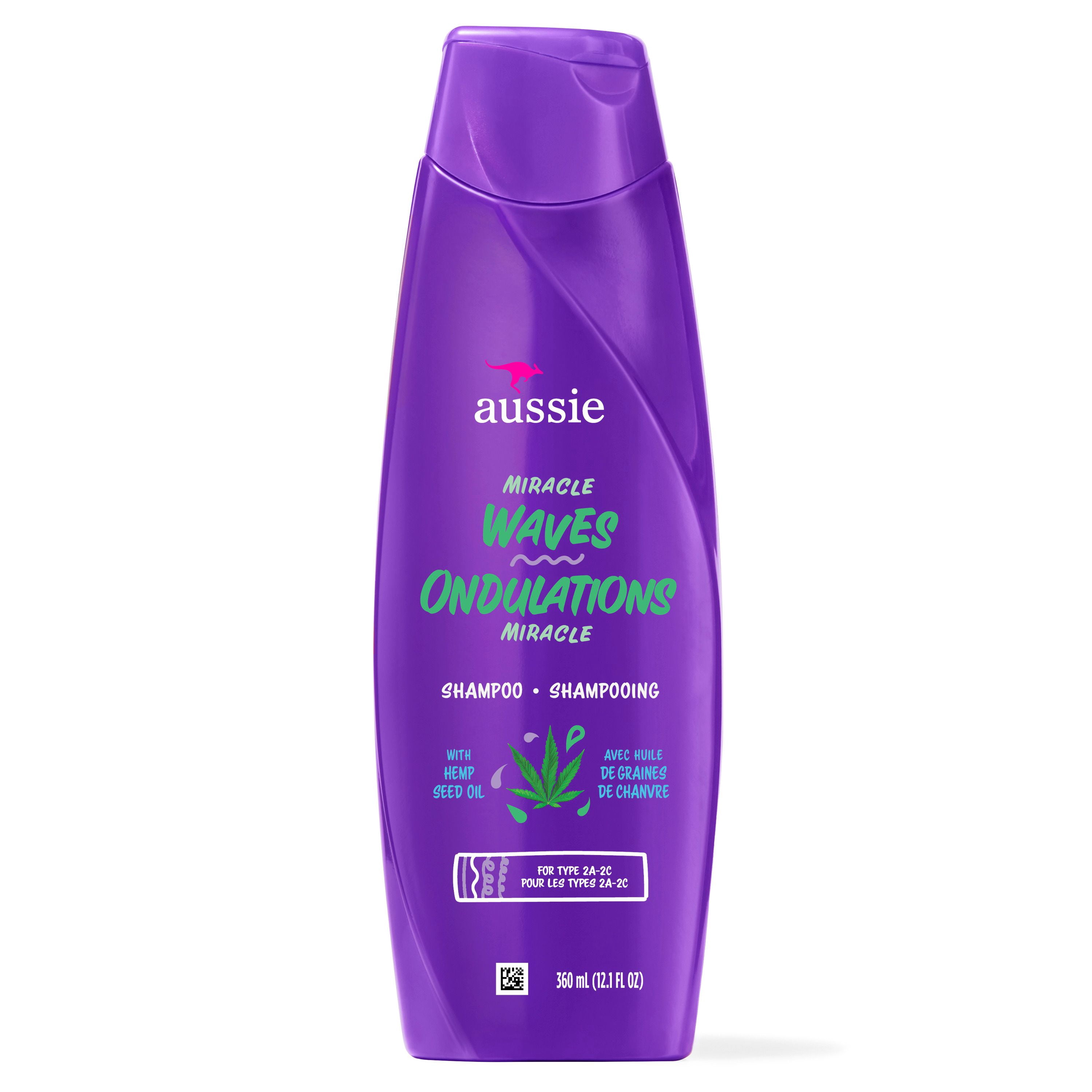 Aussie Ondulations Miracle Anti-Frisottis Chanvre Sans Parabènes Shampooing