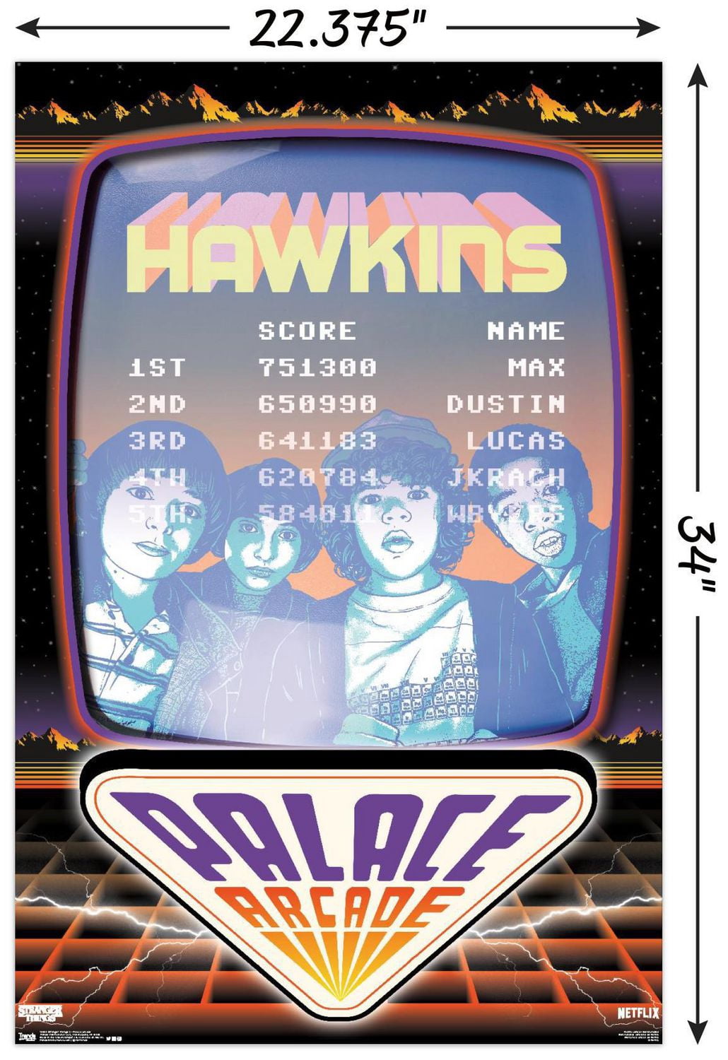 Netflix Stranger Things: Season 2 - Palace Arcade Wall Poster