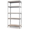 thumbnail image 4 of Patiojoy 5-Tier Industrial Steel Storage Shelves Garage Rack with Adjustable Shelves Sliver, 4 of 6