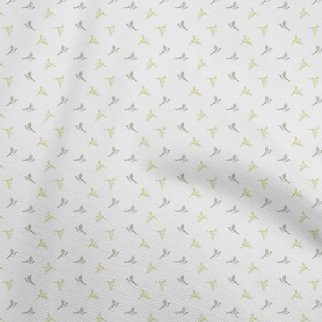 oneOone Polyester Spandex Olive Green Fabric Bird Sewing Material Print Fabric By The Yard 56 Inch Wide
