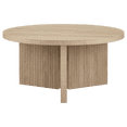 thumbnail image 1 of Bouclair Table Basse Ronde en Bois Taupe, 1 of 10