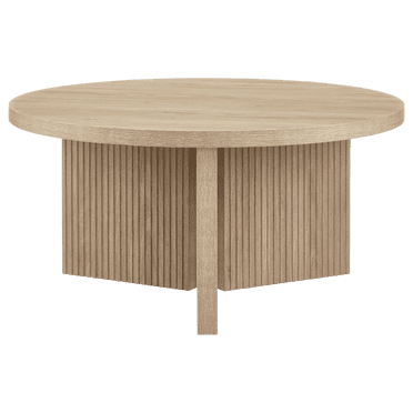 Bouclair Table Basse Ronde en Bois Taupe